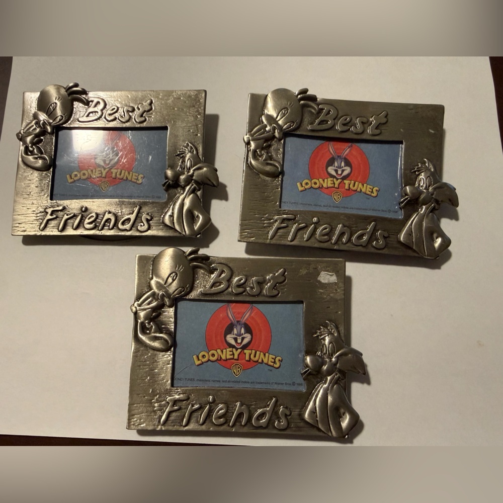 Warner Bros. Silver Tone 'Best Friends' Looney Tunes Picture Frame
